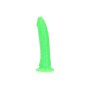 Slim Realistic Dildo with Suction Cup - Glow in the Dark - 20 cm