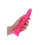 Slim Realistic Dildo with Suction Cup - Glow in the Dark -  22 cm