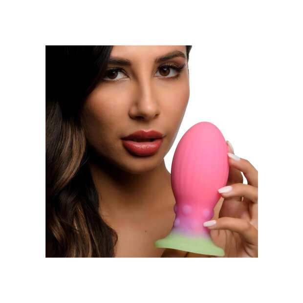 Xeno Egg Glow in the Dark Silicone Egg Pink 13,3 cm