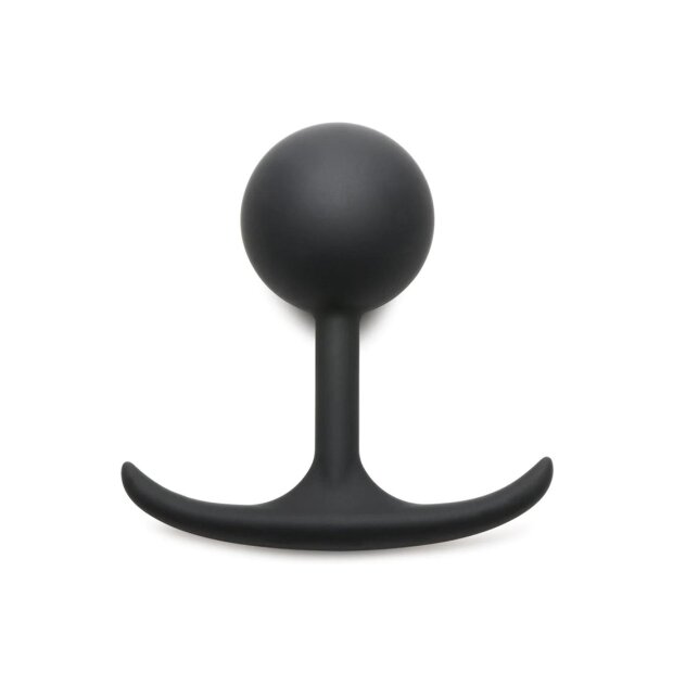 XR Brands round anal plug weighing 192 grams L 4.8 cm black