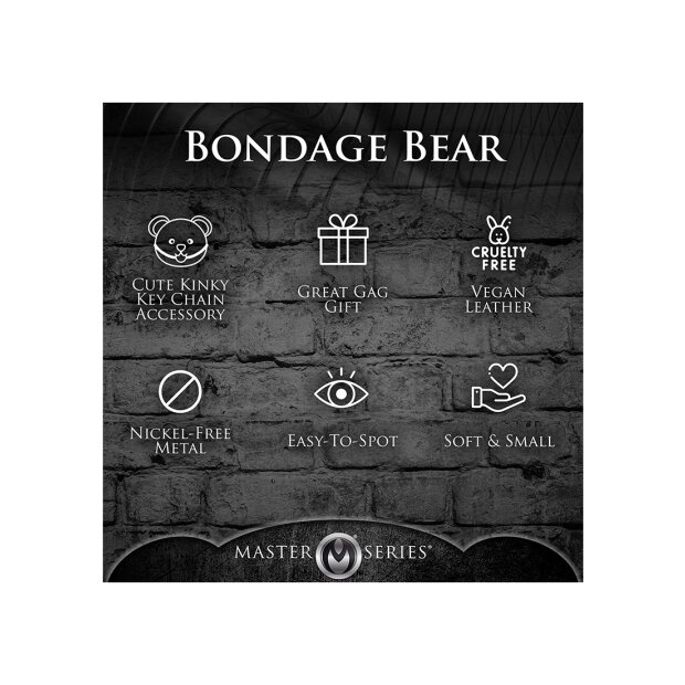 BDSM Teddy Bear Keychain Tan