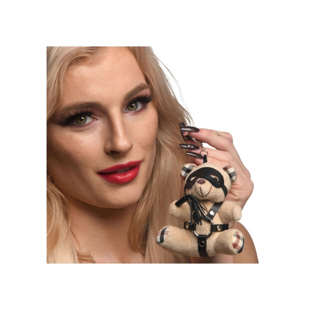 BDSM Teddy Bear Keychain Tan