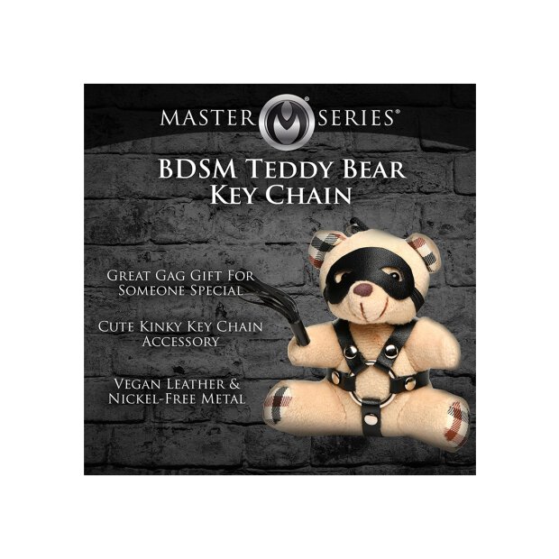 BDSM Teddy Bear Keychain Tan