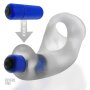 Hünkyjunk Buzzfuck Sling mit Taint Vibe Vibrating Cock Sling Clear Ice