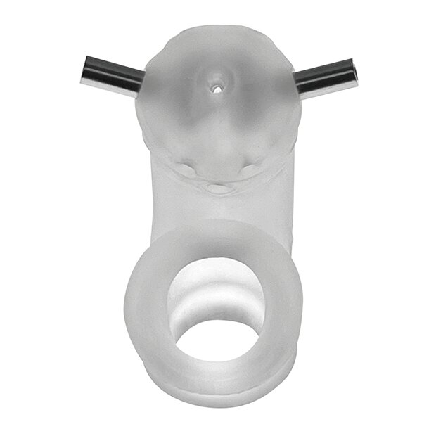 Oxballs Airlock Electro Air-Lite Vented Chastity Clear Ice