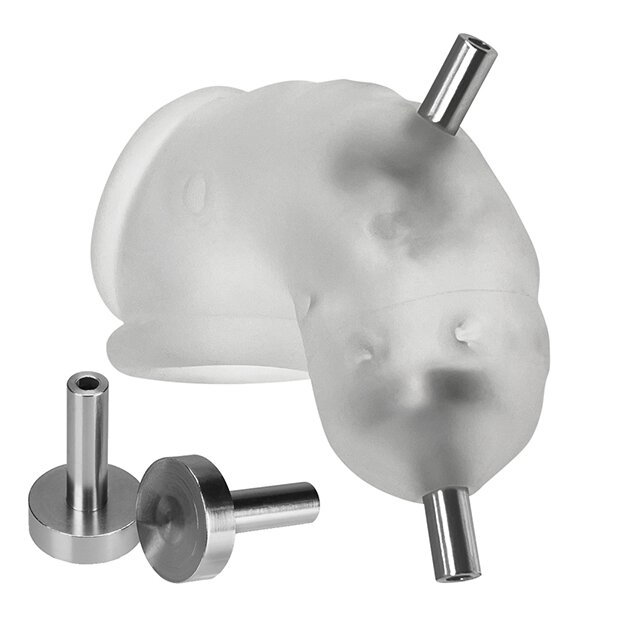 Oxballs Airlock Electro Air-Lite Vented Chastity Clear Ice