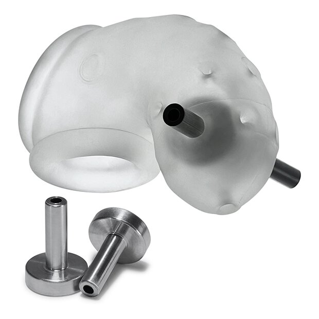 Oxballs Airlock Electro Air-Lite Vented Chastity Clear Ice