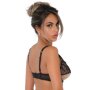 Unlined bra with faux underbust 75C