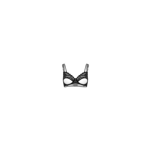 Unlined bra with faux underbust 85B