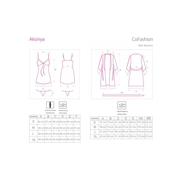 CoFashion Lingerie Aksinya chemise/peignoir beige