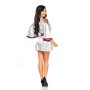 Beauty Night Fashion Summer peignoir & thong silver