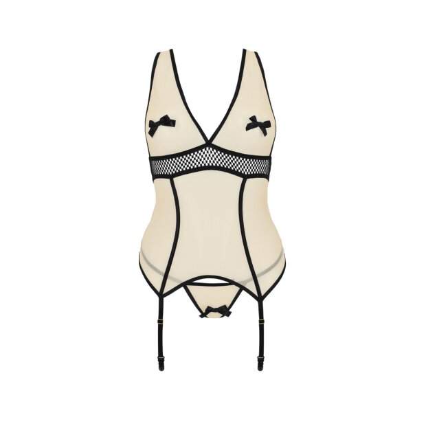Passion Viena corset & thong beige