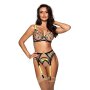 Axami garter belt beige-black