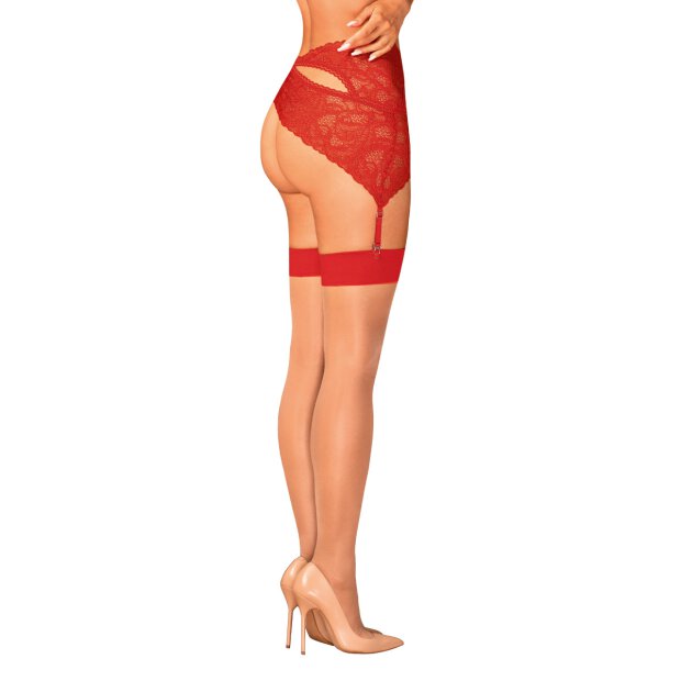 Obsessive stockings nude-red