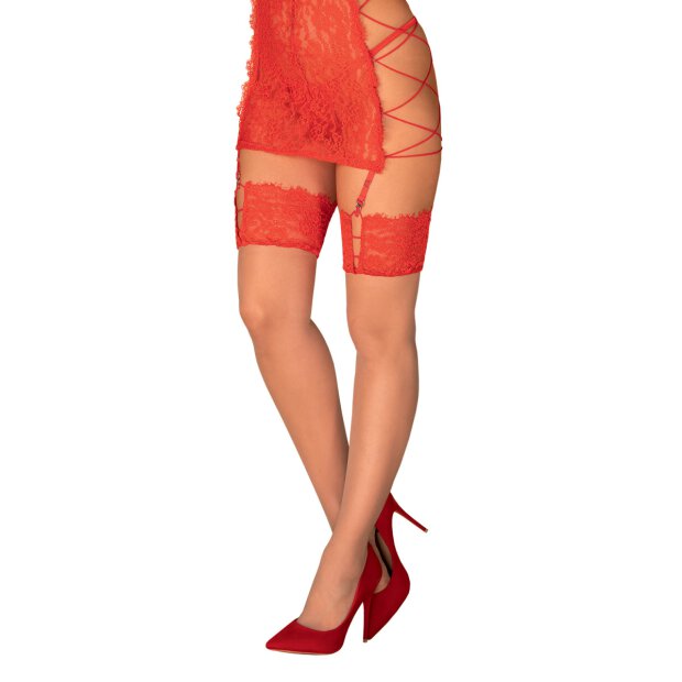 Obsessive Rediosa stockings red