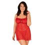 Obsessive Blossmina chemise & thong red