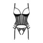 Obsessive Lanelia corset & thong with open cups black