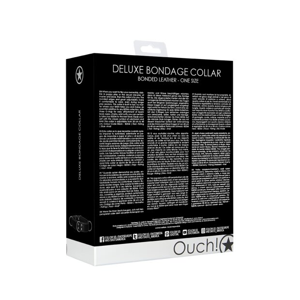 Shots Deluxe Bondage Collar black one size fits all