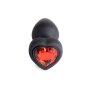 Booty Sparks Silikon Anal Plug klein schwarz mit rosa Stein
