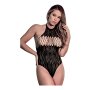 Magic Silk - Seamless Halter Teddy - One Size - Black