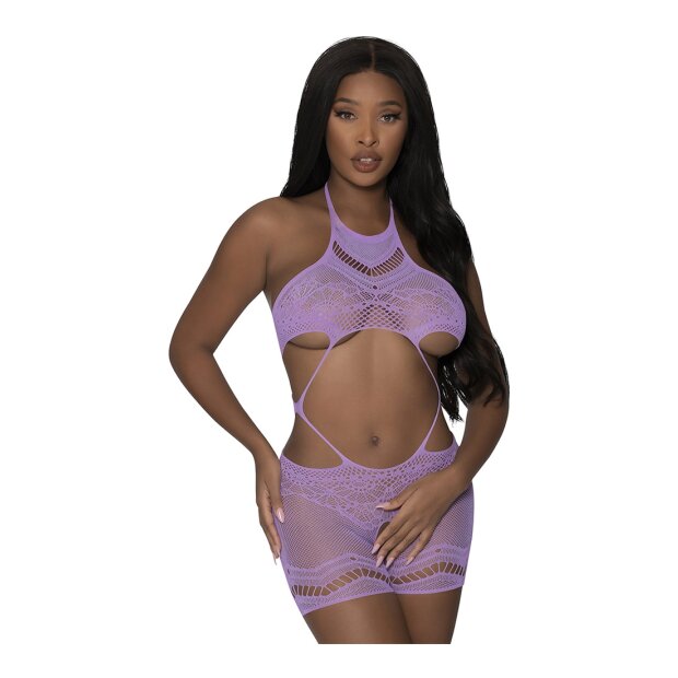 Magic Silk - Seamless Crotchless Romper - One Size - Lavender