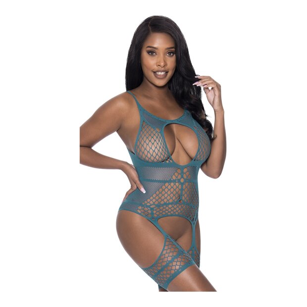 Magic Silk - Halter Merrywidow with Thigh Cuffs - One Size