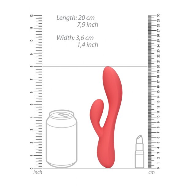 Loveline Glatter ultra softer Silikon Rabbit-Vibrator rosa