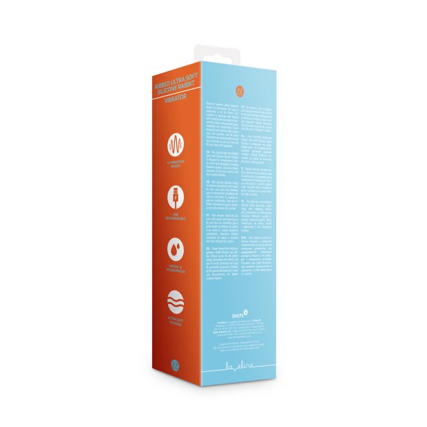 Loveline gerippter ultra softer Silikon Rabbit Vibrator gletscherblau