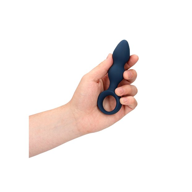 Loveline anal plug in drop shape blue 2,8 cm