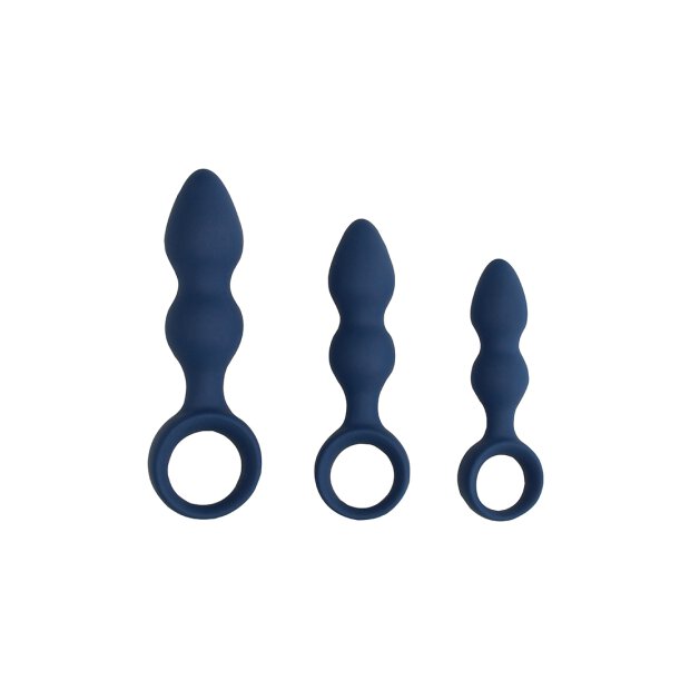 Loveline anal plug in drop shape blue 2,8 cm