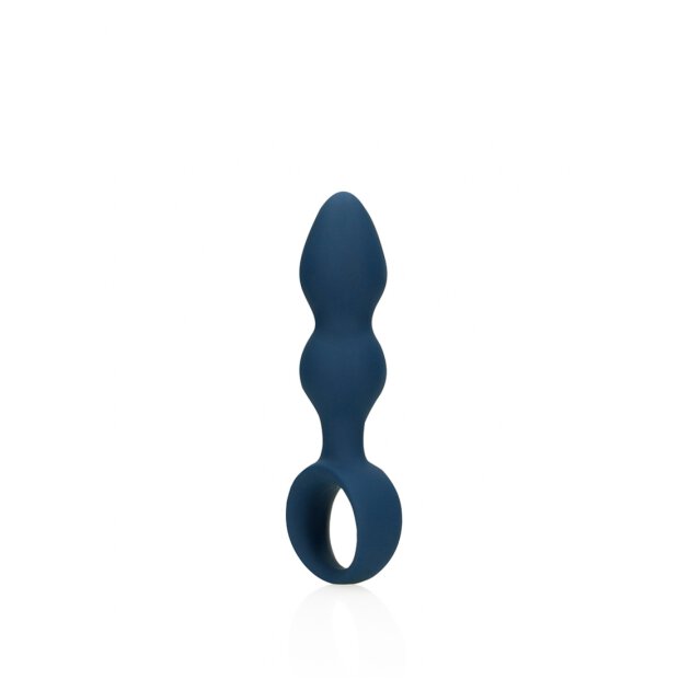 Loveline anal plug in drop shape blue 3.3 cm