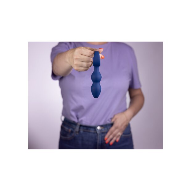 Loveline Analplug in Tropfenform blau 3,8 cm