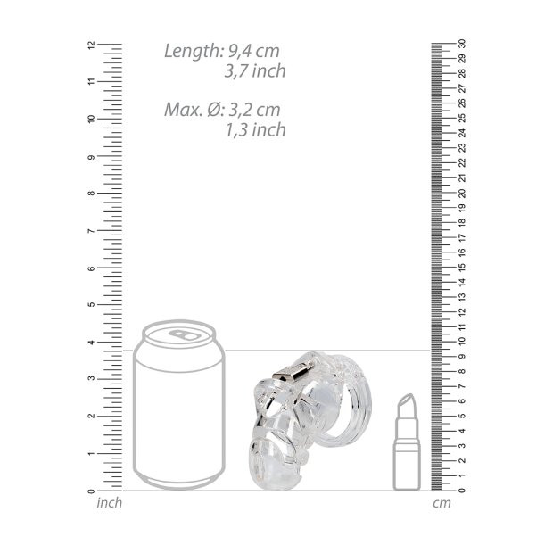 ManCage Modell 25 Keuschheitskäfig transparent 9 cm