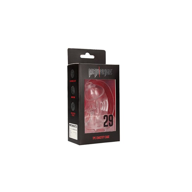 ManCage Modell 29 Keuschheitskäfig transparent 9,5 cm