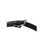 Shots head harness with open mouth gag and stopper black