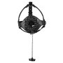 Shots head harness with open mouth gag and stopper black