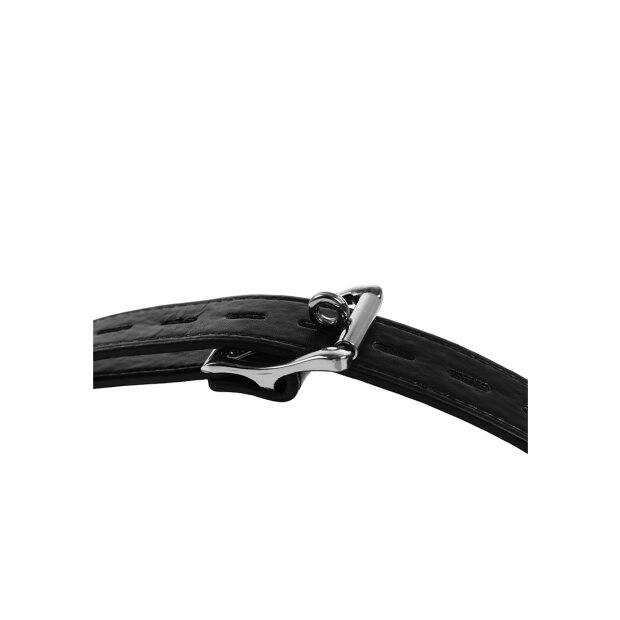Shots head harness with open mouth gag, stopper and funnel black