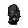 Shots head harness with zipper and lock black