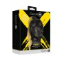 Shots leather mask with blonde ponytail black