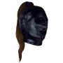 Shots masque en cuir avec queue de cheval marron noir