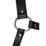 Shots head harness with mouth mask and integrated ball gag black