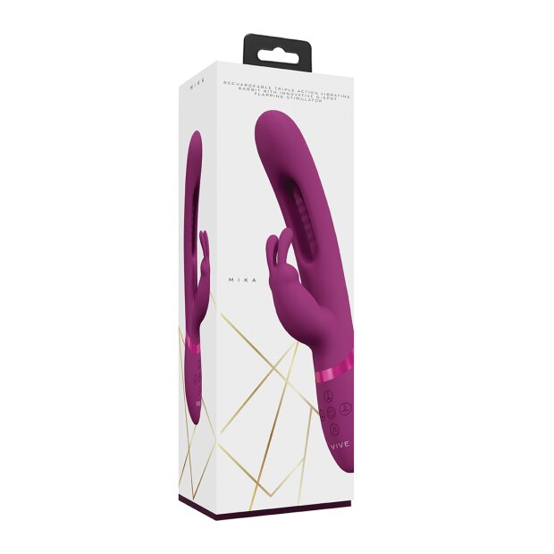 VIVE - Mika - Triple Rabbit with G-Spot Flapping - Pink