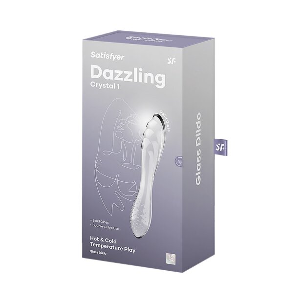 Dazzling Crystal 1 - Glass Dildo - Transparent