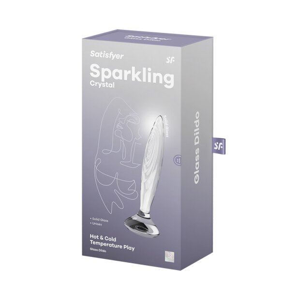 Sparkling Crystal - Glass Dildo - Transparent