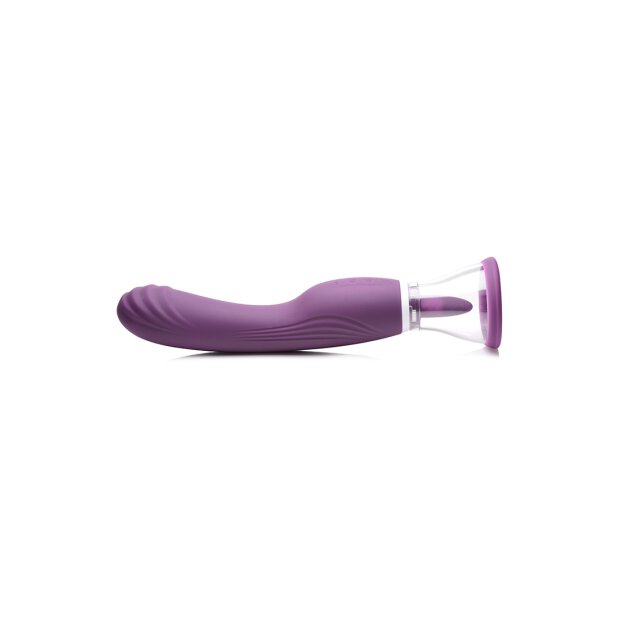 XR Brands Vibromasseur Lickgasm avec fuite + aspiration violet