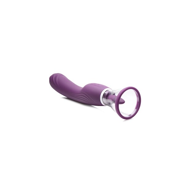 XR Brands Vibromasseur Lickgasm avec fuite + aspiration violet