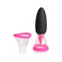 XR Brands Lickgasm mini vibrator with leak + suction function pink