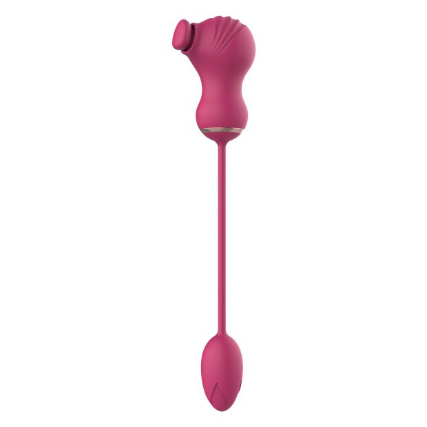 Essentials Flexible Dual Stimulator And Vibrating Egg Pink