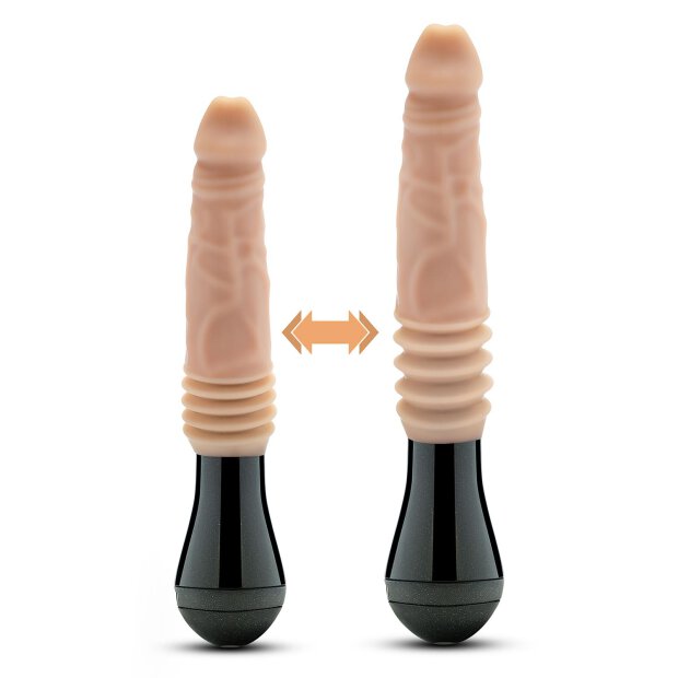 Dr. Skin Silicone Dr. Knight Thrusting Gyrating Vibrating Dildo Beige 27,5 cm