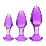 Shimmering Gem Anal Plug Set - Purple
